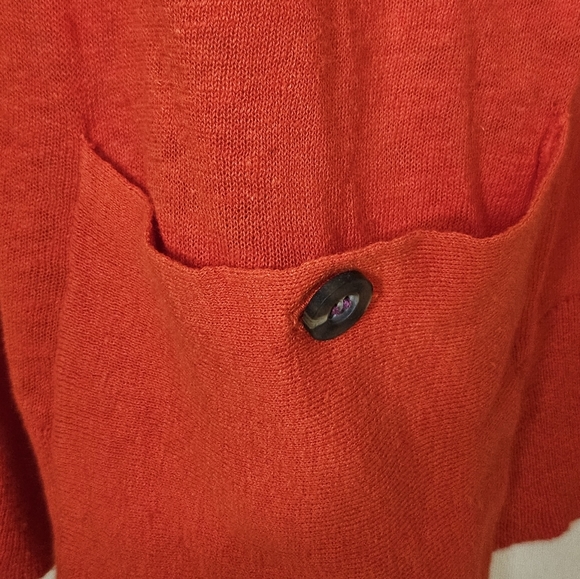 Anthropologie Moth Long Sleeve Button Up V-Neck Cardigan Size Slits Size Large - Picture 11 of 16